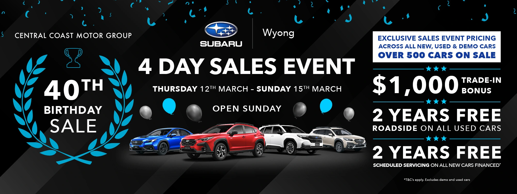 WyongSubaru 40thBirthdaySale Hp